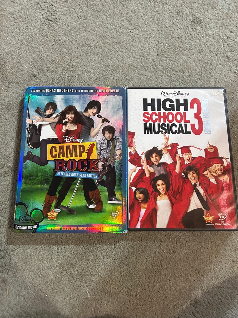 Camp Rock & HSM 3 DVDs